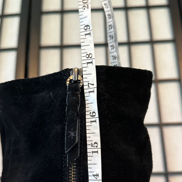Splendid Black Suede 3.5” Wood Heeled Knee Boots 18” tall EUC size 8.5 - Picture 5 of 8